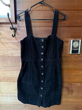 black denim dress h&m Ladies - Denim Black Flared-Skirt Denim Dress - Size: XXS